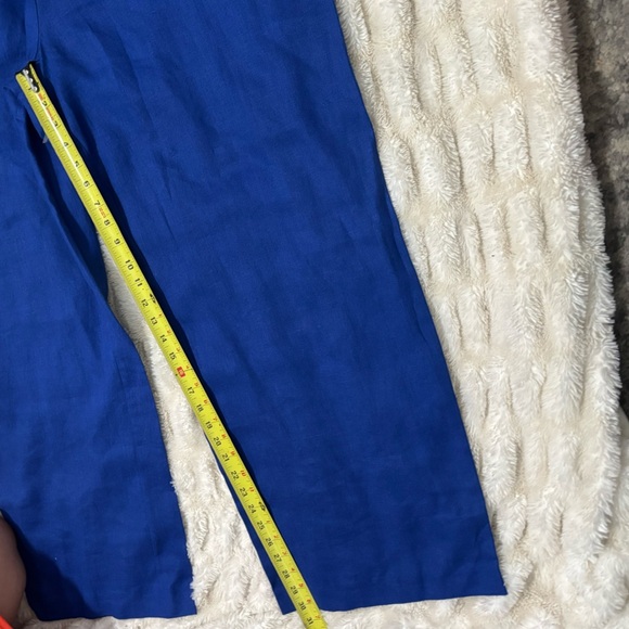 NWT MNG Women’s Linen Elegant Blue Jumpsuit with Belt - Picture 15 of 16